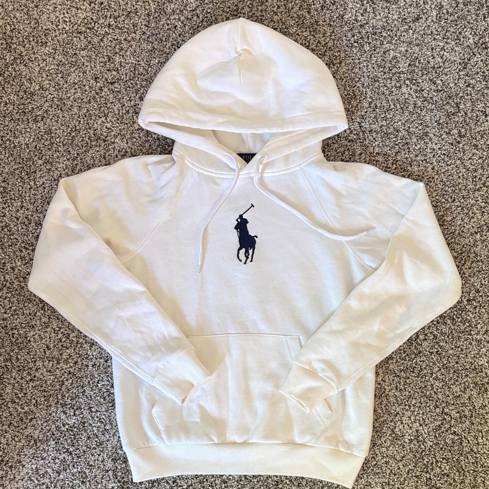 Polo by Ralph Lauren Cream Hoodie with Logo XS
